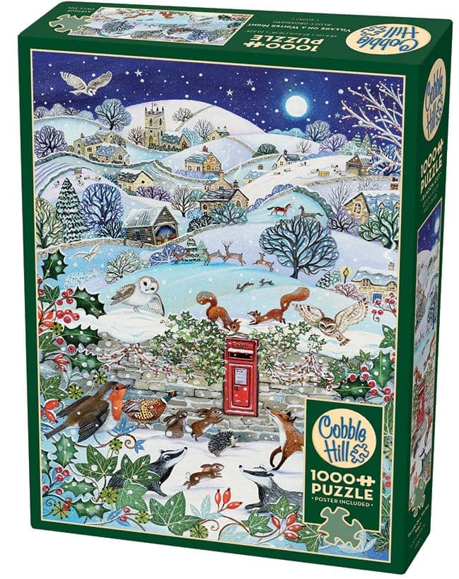 1000PC Village on a Winter Night Puzzle image 0